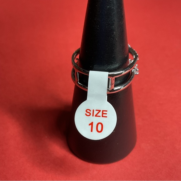 ⭐️Bomb Party RBP5946 “It’s Just Us” Lemon Cubic Zirconia Rhodium Sz 10 Ring NWT - Picture 3 of 5